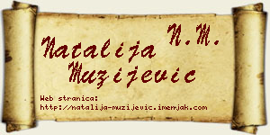 Natalija Mužijević vizit kartica